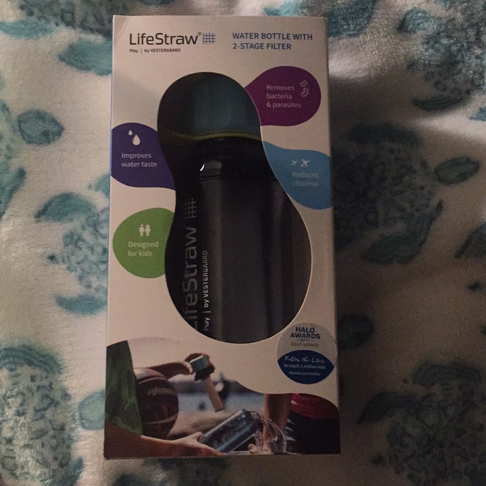 NWT LifeStraw kids water bottle camping hiking